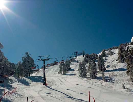 Skiing in Troodos (winter season) 